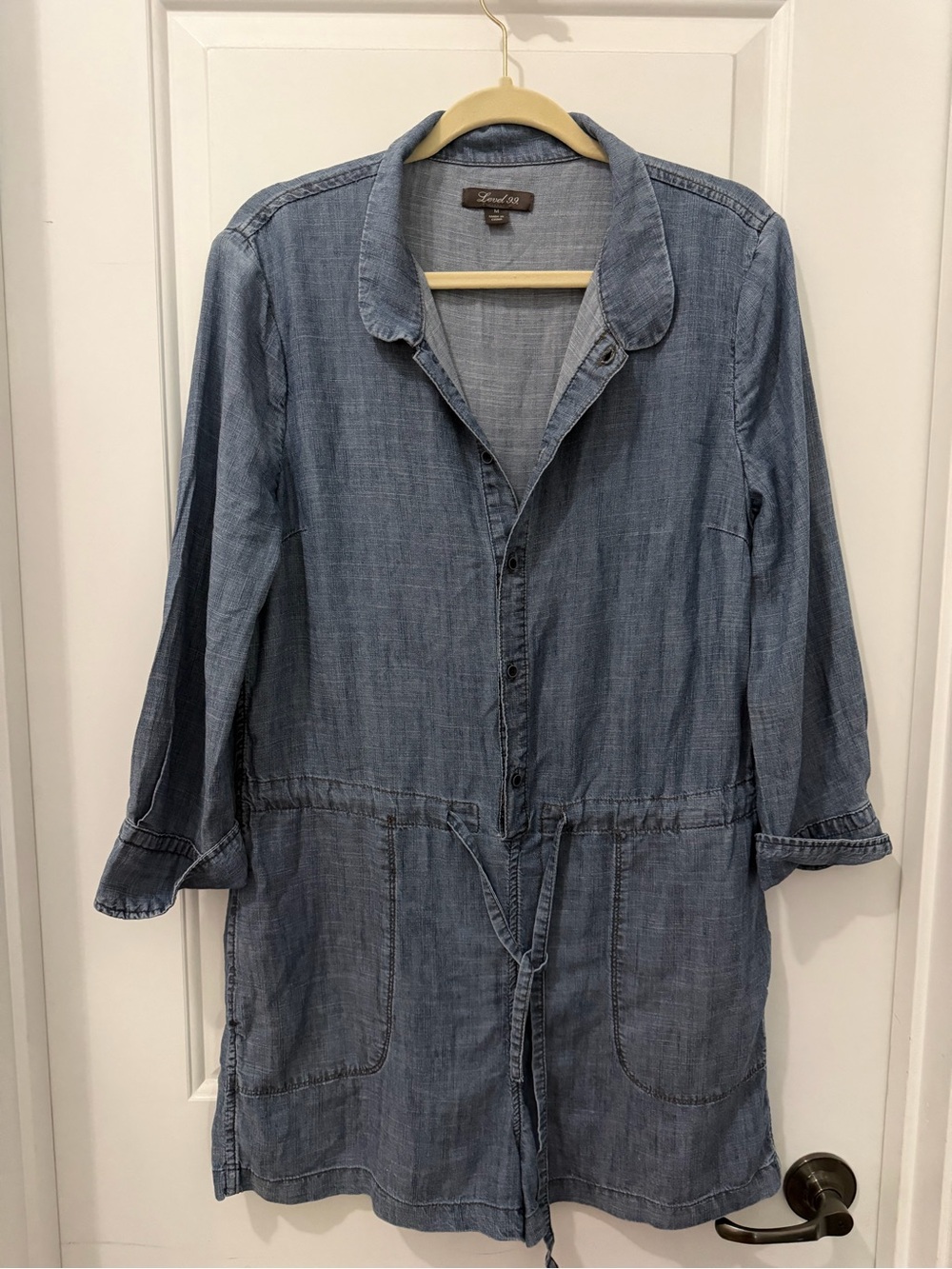 Chambray Shirt Romper
